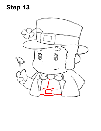 Draw Cute Cartoon Leprecahun 13 How to Draw Cartoon Cute Leprecahun Chibi 13