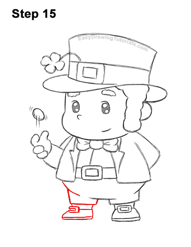 Draw Cute Cartoon Leprecahun 15 How to Draw Cartoon Cute Leprecahun Chibi 15