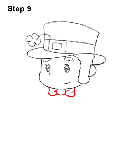 How to Draw Cartoon Cute Leprecahun Chibi 9