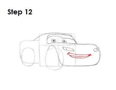 Draw Lightning McQueen Step 12