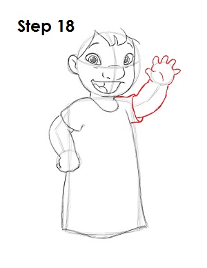 Draw Lilo step 18