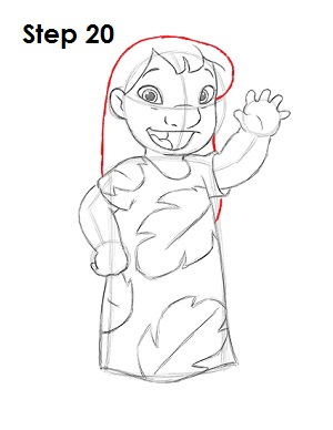 Draw Lilo step 20