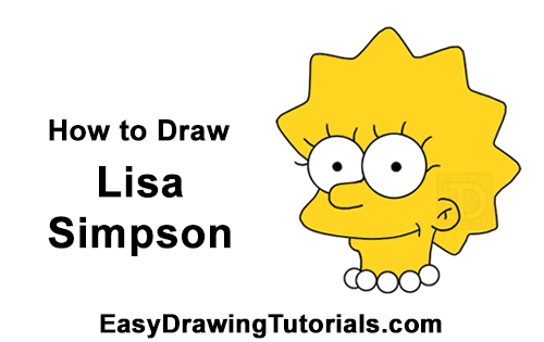 Draw Lisa Simpson Head How to Draw Lisa Simpson Head Portrait