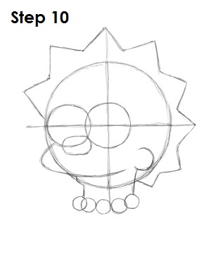 Draw Lisa Simpson Step 10 Draw Lisa Simpson Step 10