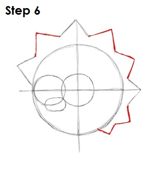 Draw Lisa Simpson Step 6 Draw Lisa Simpson Step 6