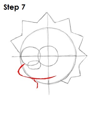 Draw Lisa Simpson Step 7 Draw Lisa Simpson Step 7