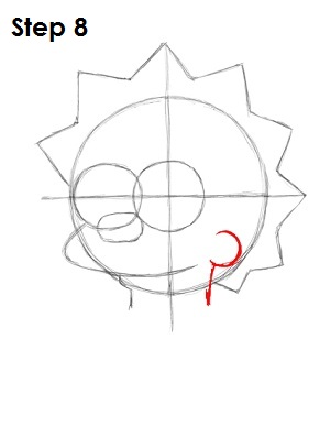 Draw Lisa Simpson Step 8 Draw Lisa Simpson Step 8