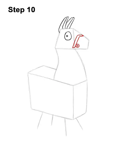 How to Draw Fortnite Loot Llama pinata 10