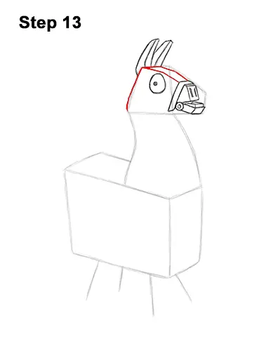 How to Draw Fortnite Loot Llama pinata 13
