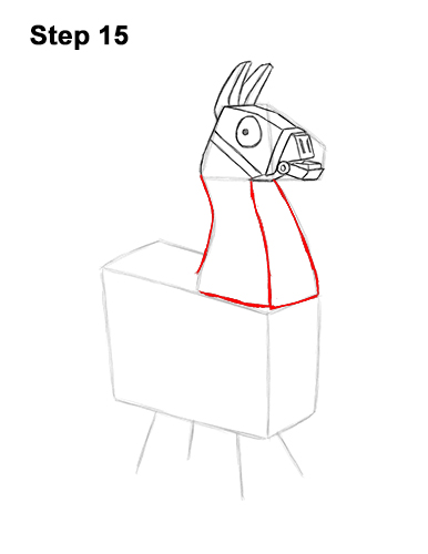How to Draw Fortnite Loot Llama pinata 15