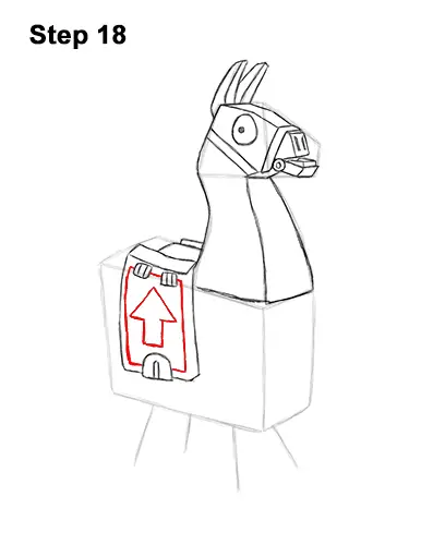 How to Draw Fortnite Loot Llama pinata 18