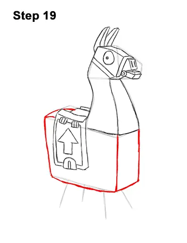 How to Draw Fortnite Loot Llama pinata 19