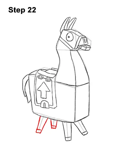 How to Draw Fortnite Loot Llama pinata 22