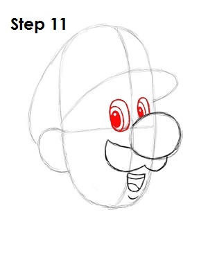How to Draw Luigi Step 11 How to Draw Luigi Step 11