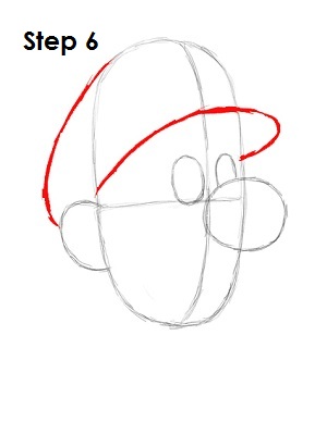 How to Draw Luigi Step 6 How to Draw Luigi Step 6