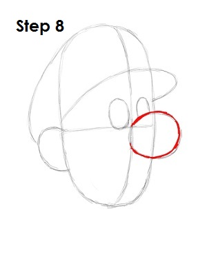 How to Draw Luigi Step 8 How to Draw Luigi Step 8