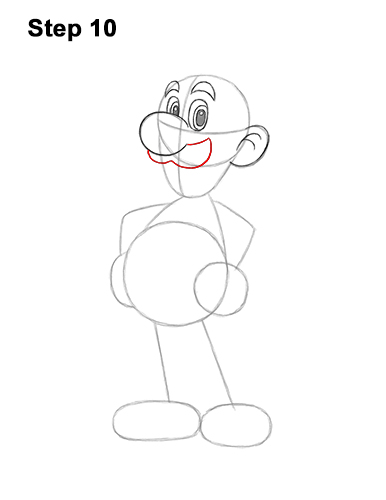 How to Draw Luigi Super Mario Nintendo Full Body 10