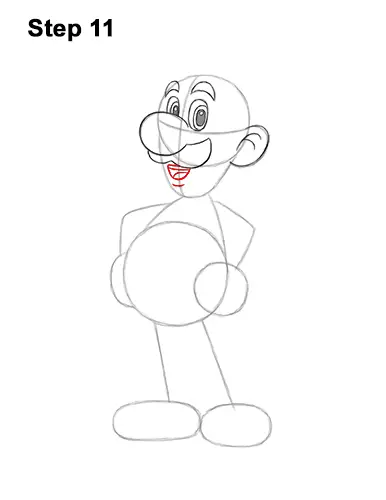 How to Draw Luigi Super Mario Nintendo Full Body 11