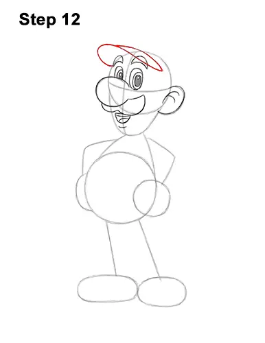 How to Draw Luigi Super Mario Nintendo Full Body 12