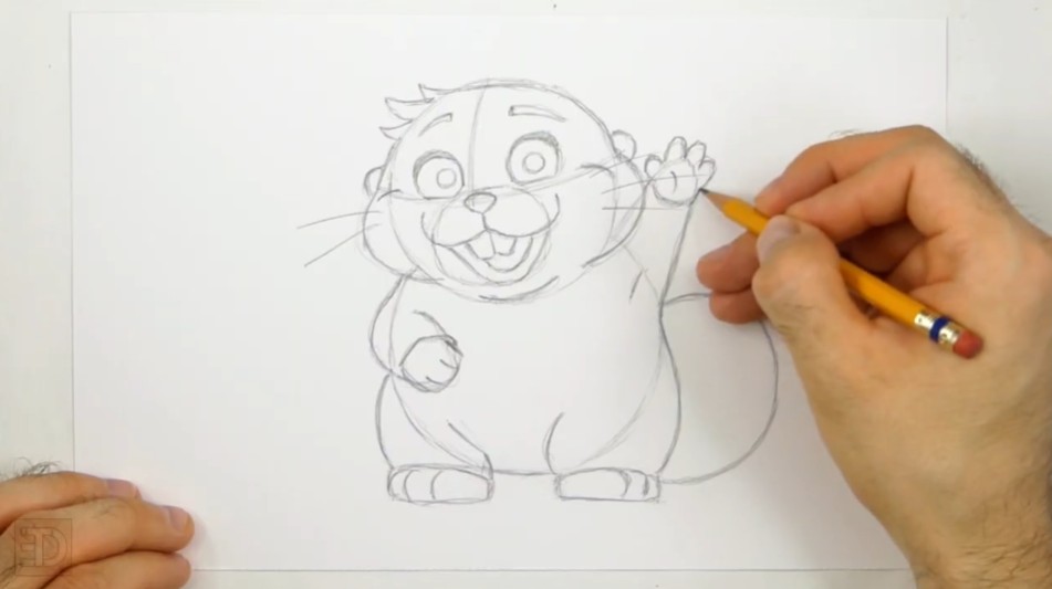 Draw the Body and Add Whiskers How to Draw Hoppers Mabel Face Details