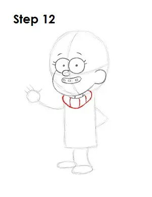 How to Draw Mabel Pines Step 12