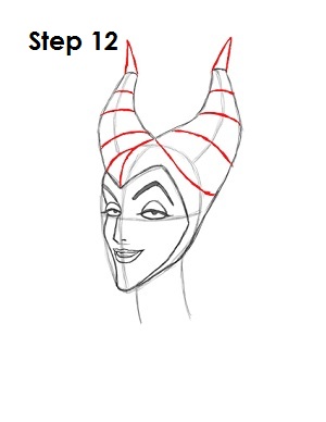 How to Draw Maleficent Step 12 How to Draw Maleficent Step 12