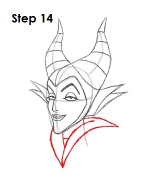 How to Draw Maleficent Step 14 How to Draw Maleficent Step 14