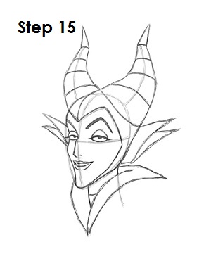 How to Draw Maleficent Step 15 How to Draw Maleficent Step 15