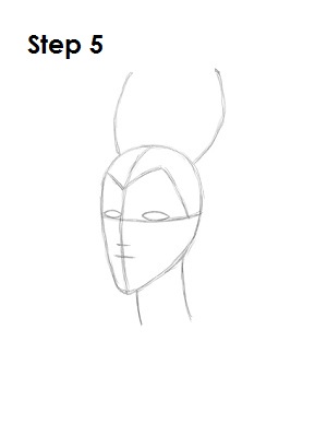 How to Draw Maleficent Step 5 How to Draw Maleficent Step 5