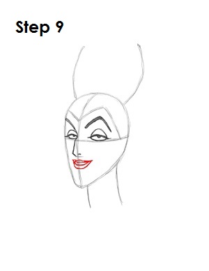 How to Draw Maleficent Step 9 How to Draw Maleficent Step 9