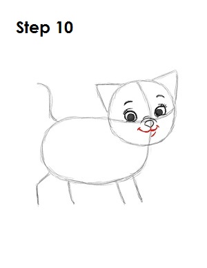 Draw Marie Step 10 How to Draw Marie Step 10