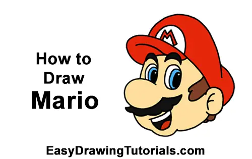 How to Draw Super Mario Head Nintendo