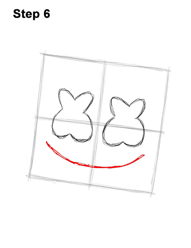 Draw Marshmello Fortnite 6 How to Draw Marshmello Marshmallow DJ Head 6