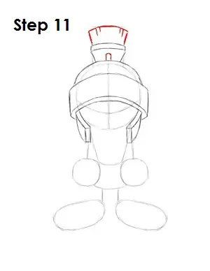 Draw Marvin the Martian Step 11