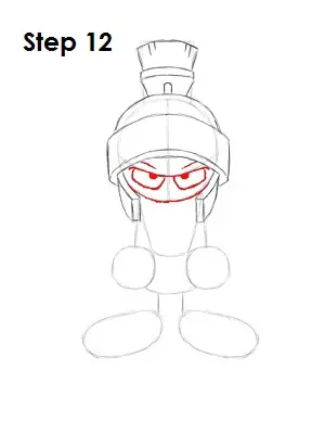 Draw Marvin the Martian Step 12