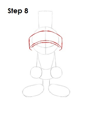 Draw Marvin the Martian Step 8 Draw Marvin the Martian Step 8