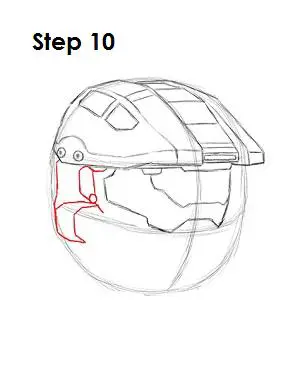 How to Draw Master Chief Step 10