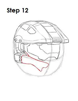 How to Draw Master Chief Step 12