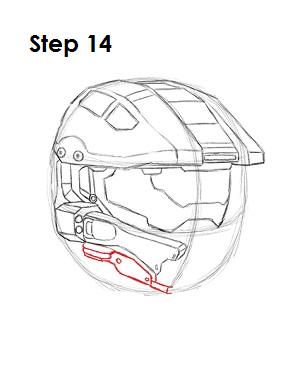 How to Draw Master Chief Step 14