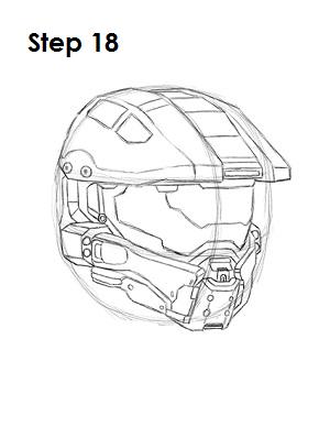 How to Draw Master Chief Step 18