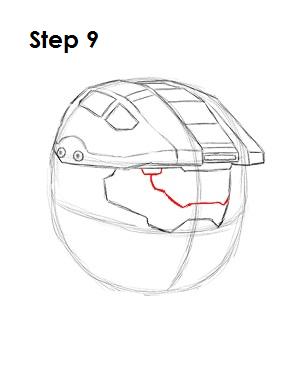 How to Draw Master Chief Step 9