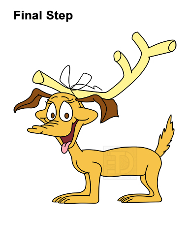 Draw Max Dog Grinch Stole Christmas How to Draw Max Dog Grinch Stole Christmas