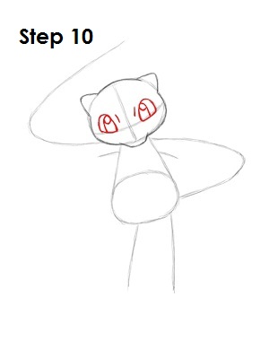 How to Draw Mew Step 10 How to Draw Mew Step 10