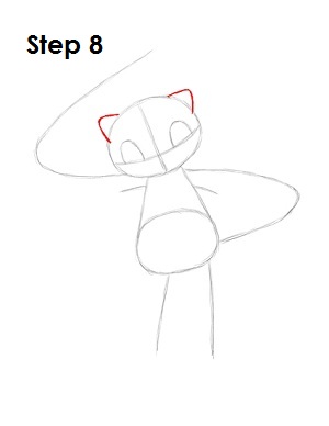 How to Draw Mew Step 8 How to Draw Mew Step 8