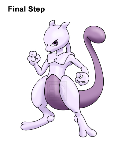 Draw Mewtwo Pokemon How to Draw Mewtwo Pokemon