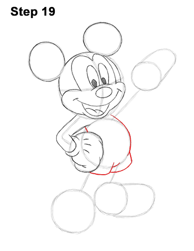 Draw Mickey Mouse Full Body 19 How to Draw Classic Mickey Mouse Full Body Disney 19