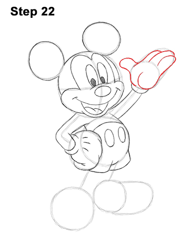 Draw Mickey Mouse Full Body 22 How to Draw Classic Mickey Mouse Full Body Disney 22