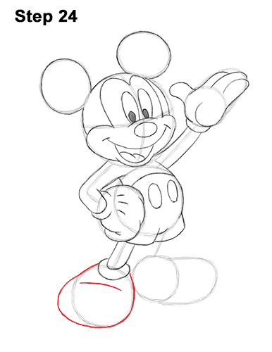 Draw Mickey Mouse Full Body 24 How to Draw Classic Mickey Mouse Full Body Disney 24