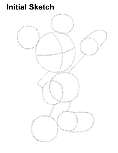 Draw Mickey Mouse Full Body Sketch How to Draw Classic Mickey Mouse Full Body Disney Initial Sketch