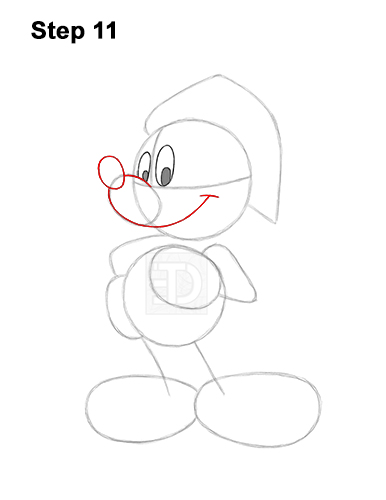 How to Draw Mickey Mouse  Christmas Santa Claus 11
